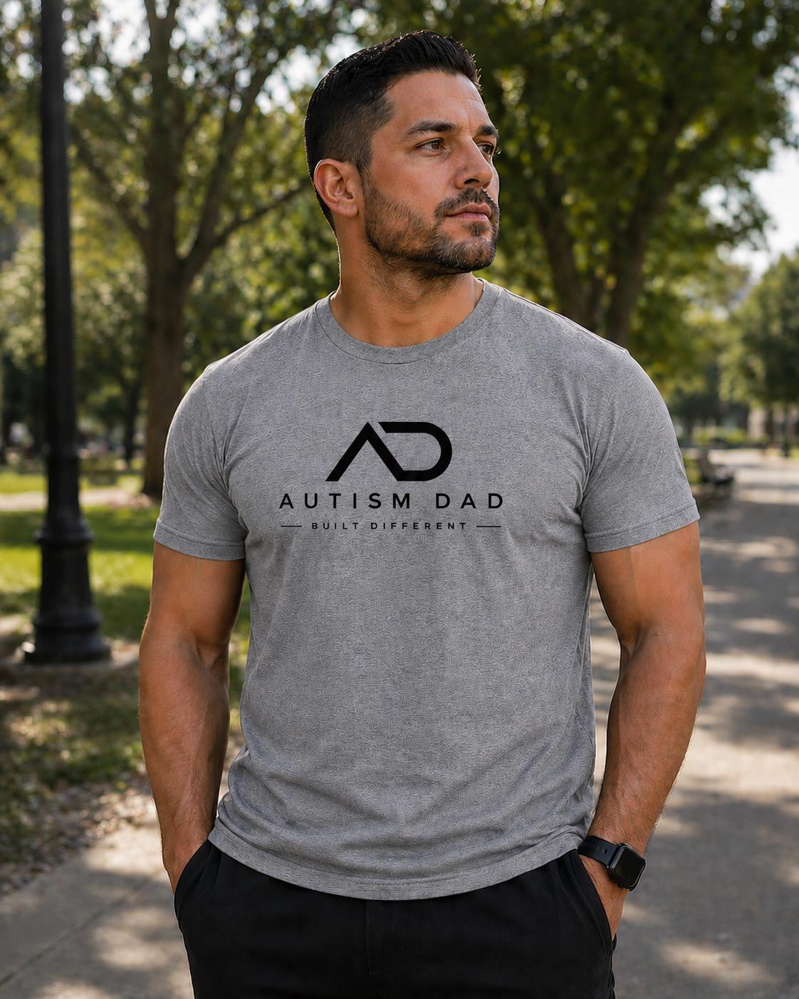 Autism Dad Built Different Tee