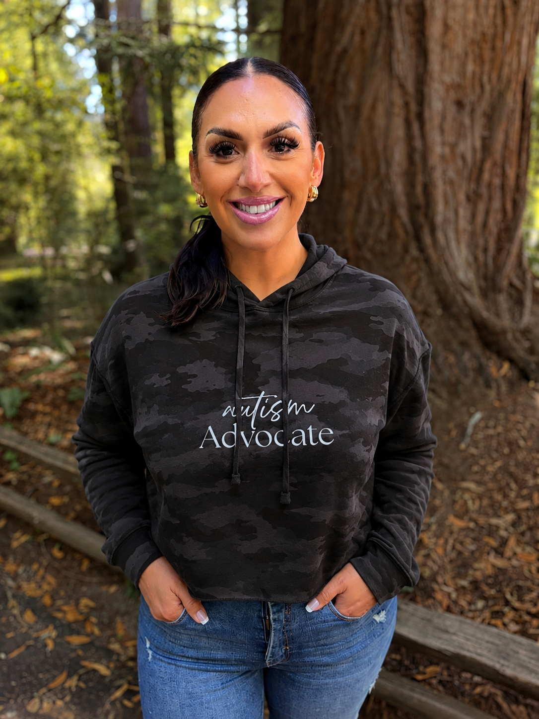 Autism Advocate Lightweight Crop Hoodie