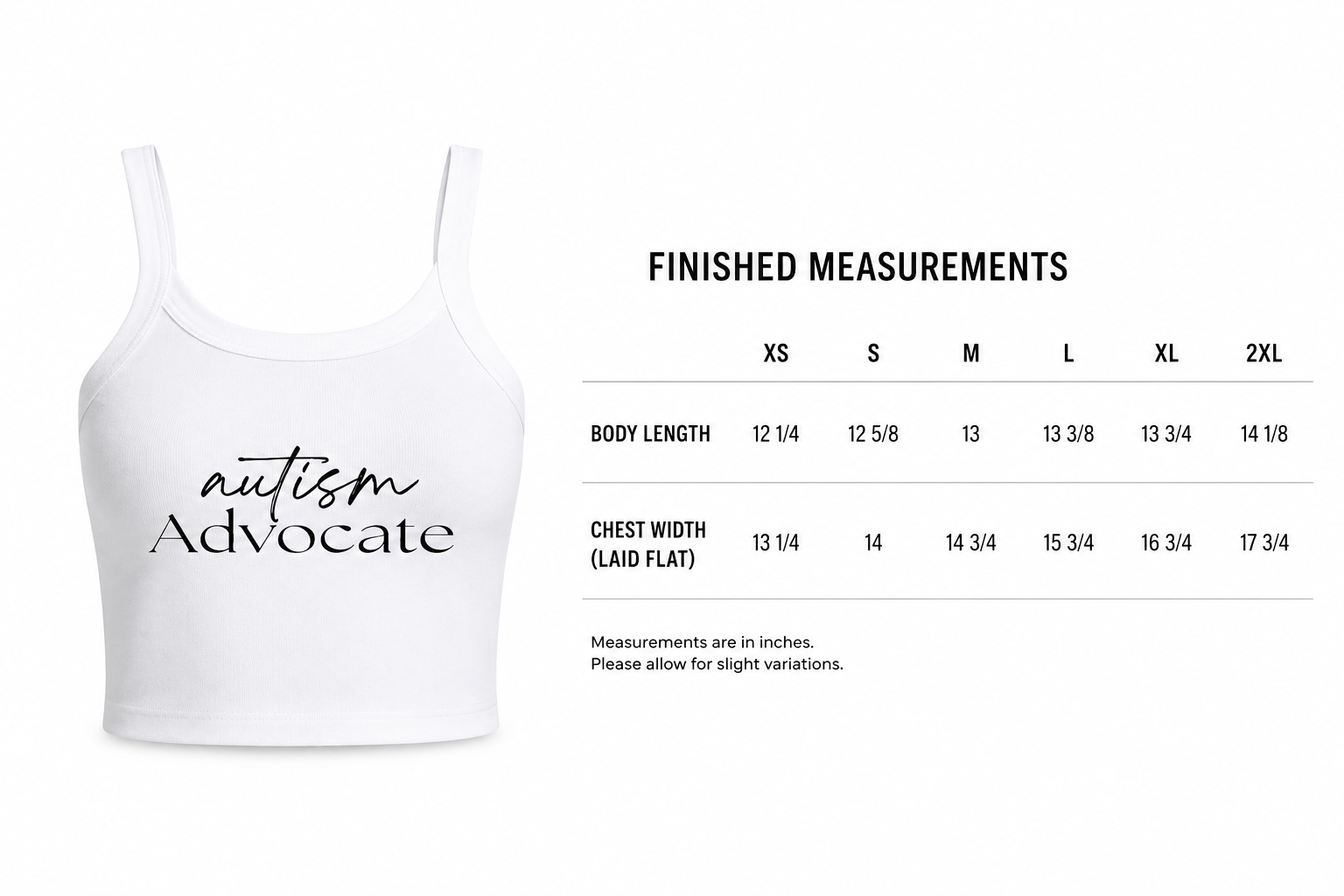 AUTISM ADVOCATE Micro Rib Spaghetti Strap Tank (Copy)