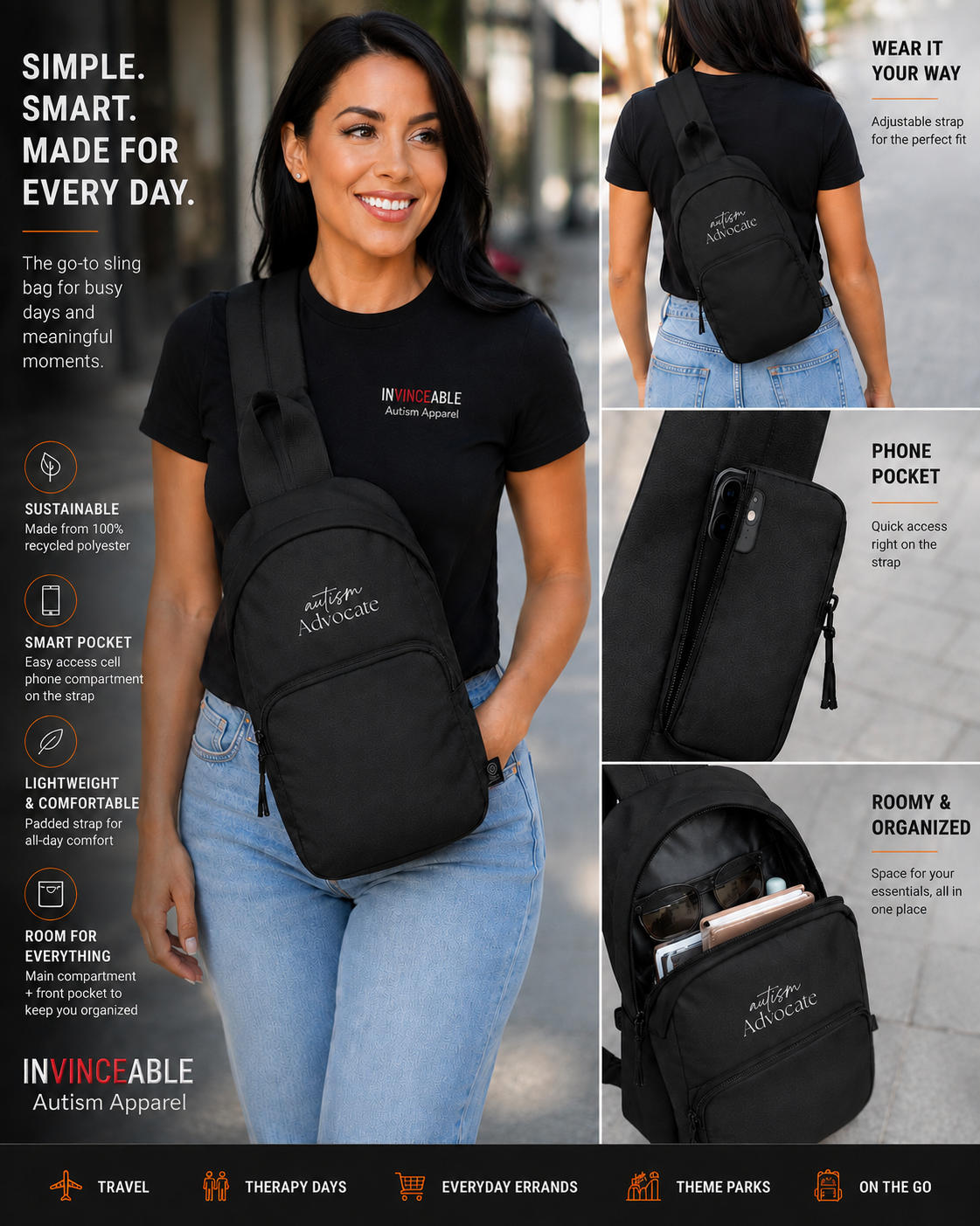 Autism Advocate Essential Sling Bag